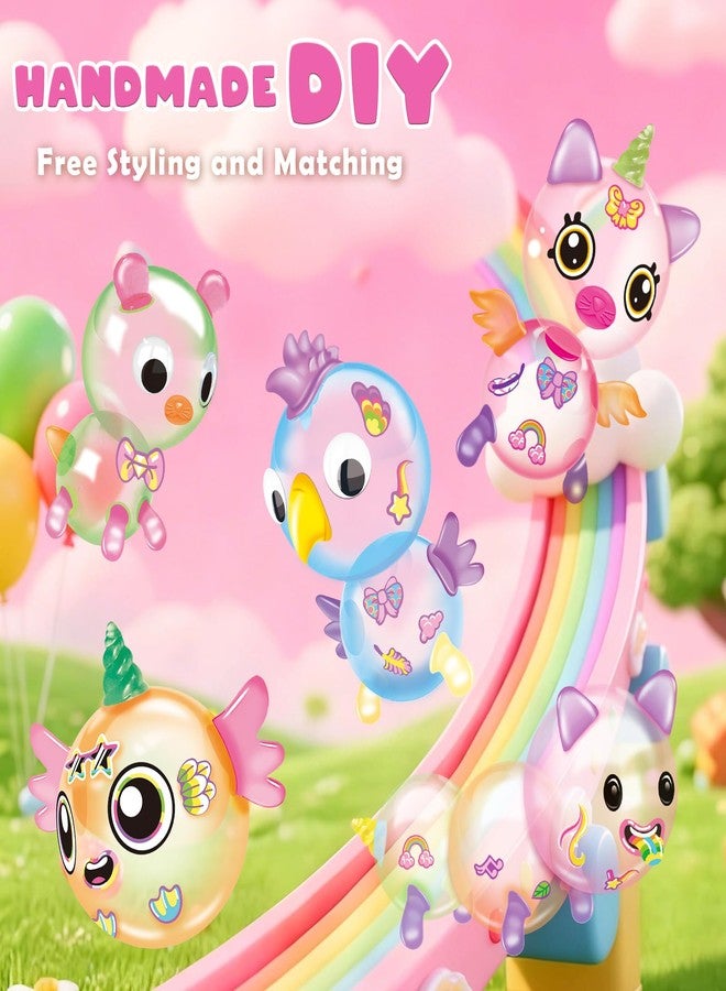 nicknack 195pcs Princess Magic DIY Balloons with Pump, DIY Sticky Balloon Maker Toy Craft Kits for Kids with Bouncy Balloons, Stickers & Accessories, Birthday Christmas Gifts for Girls Boys Ages 3+ - Image 2